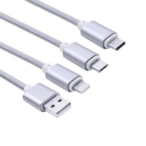 type C, lightning & Micro USB cables